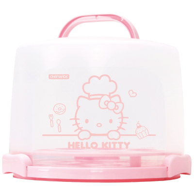 学厨 HELLO KITTY(凯蒂猫) 正版授权 烘焙工具蛋糕模具 手提塑料蛋糕盒厨房工具 KT7034