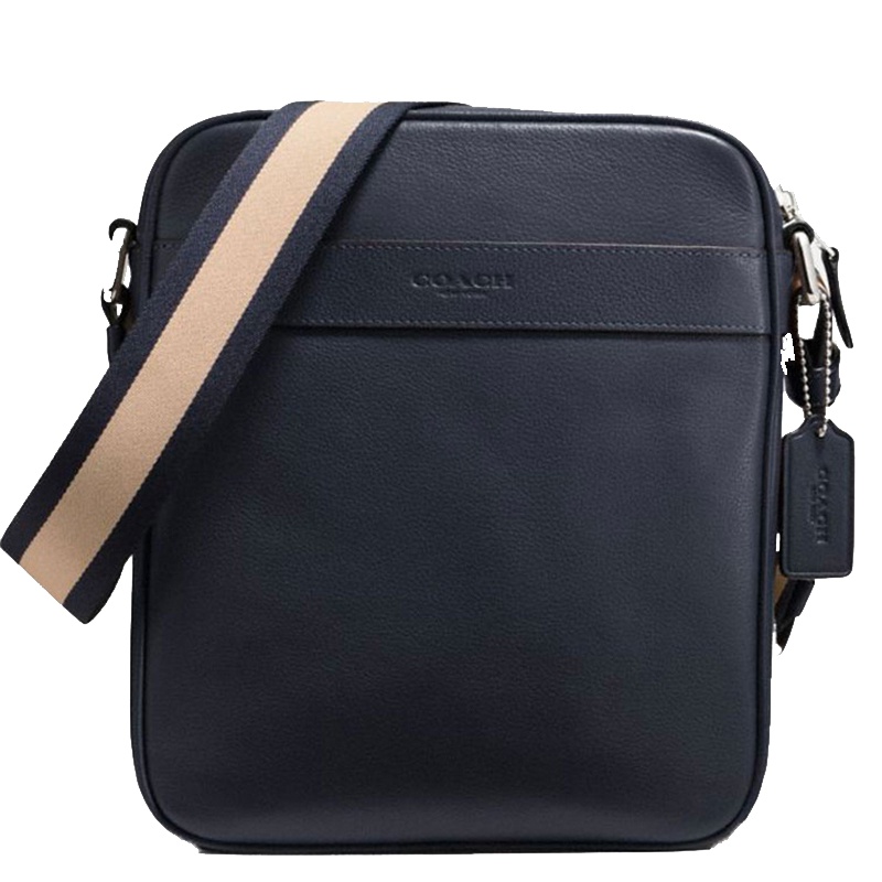 [直营]COACH 蔻驰 Charles Flight系列竖款真皮男士斜挎包拉链包单肩包男包