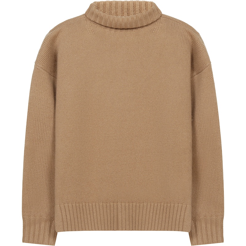 麦丝玛拉 MAX MARA 女士绵羊毛/山羊绒宽松版高领长袖针织衫羊毛衫毛衣TRAU