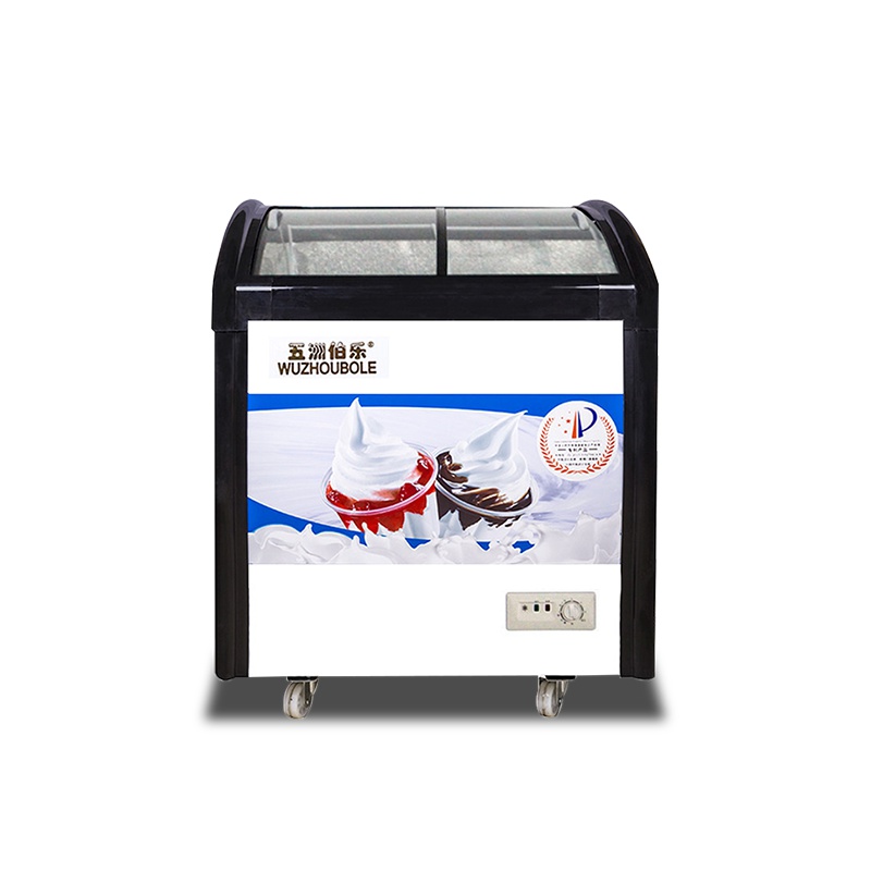 五洲伯乐(WUZHOUBOLE)SR/SF-168Y 148升冰柜 商用卧式冷柜 冷藏冷冻速冻柜 圆弧玻璃门雪糕柜饮料