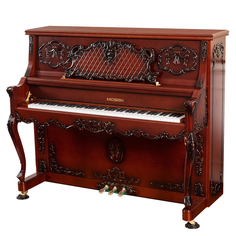 莫森(MOSEN)MS-128J立式钢琴 88键升级款家用专业演奏真钢琴1-10级 128CM 欧美系列