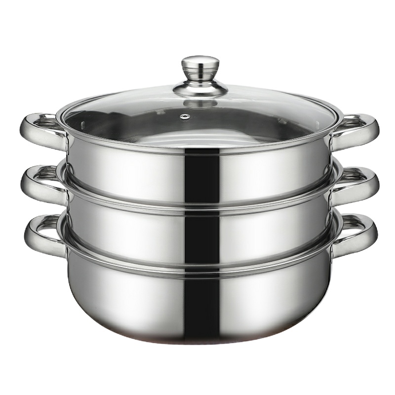 苏宁极物 凯斯拓 三层汤蒸锅钢耳28CM TF-082