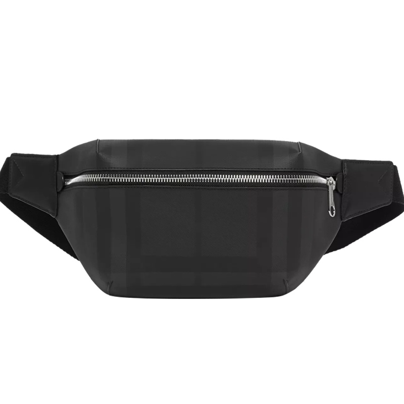 【预定】BURBERRY/博柏利 中号 London 格纹拼皮革腰包 31*7.5*16CM