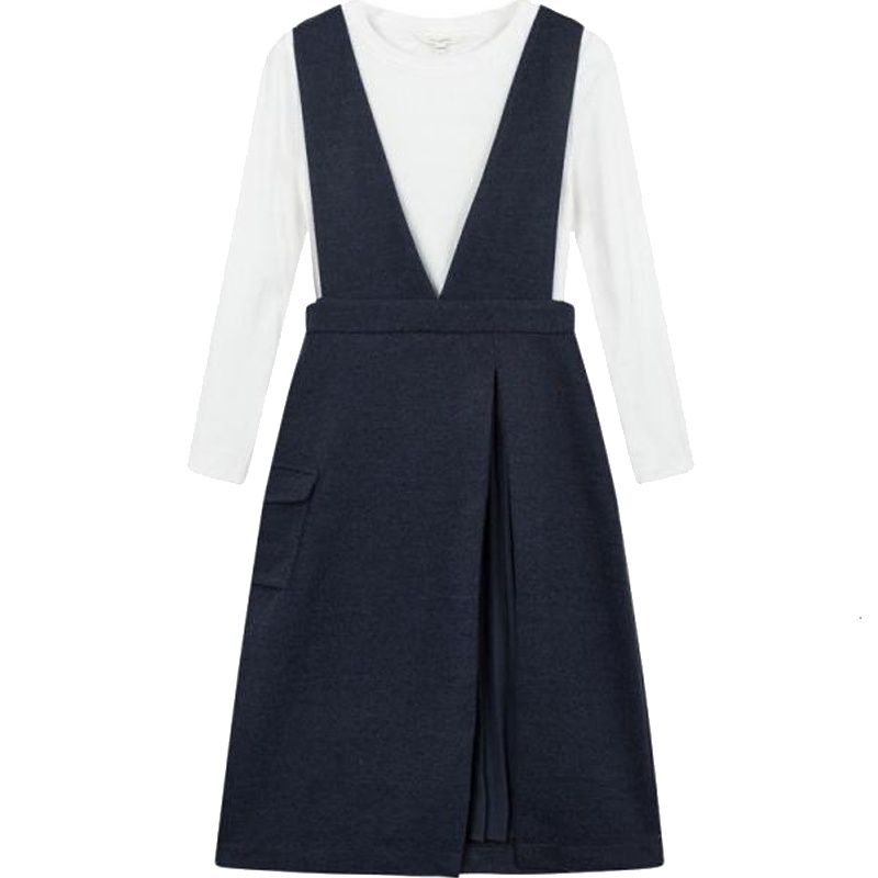 拉贝缇连衣裙两件套新秋季针织内搭背带裙时尚气质套装女60006161