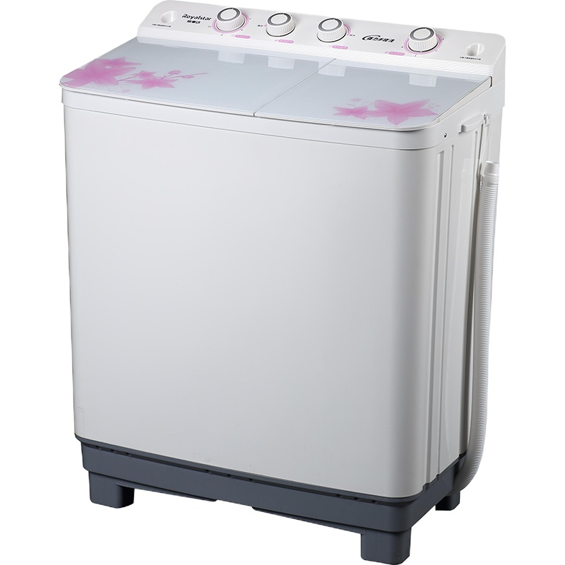 荣事达9公斤家用大容量脱水带甩干双桶半自动洗衣机 XPB90-962GKR 玫瑰金