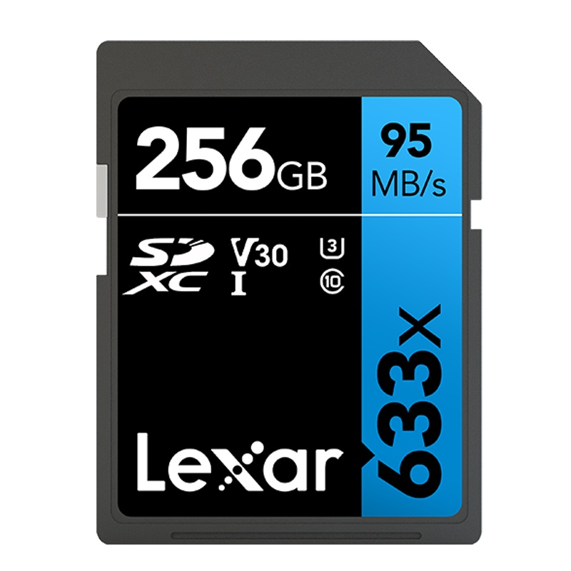 [免邮]雷克沙(Lexar)256G SD卡 633X class10 U3 V30相机存储卡 读95MB/s