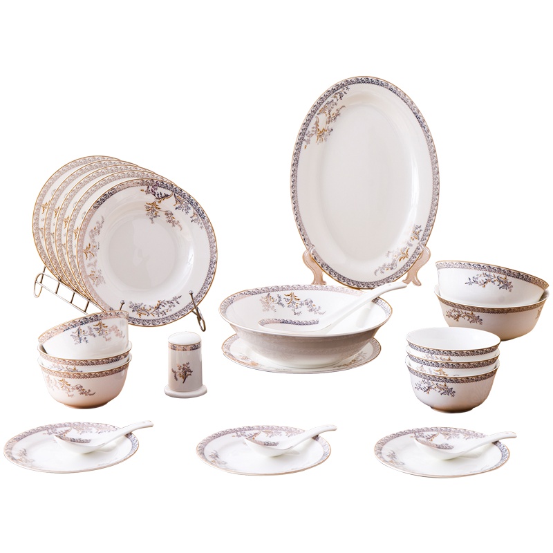 斯凯绨（Sky Top） 餐具套装碗盘碟碗筷陶瓷骨瓷36头天鹅湖