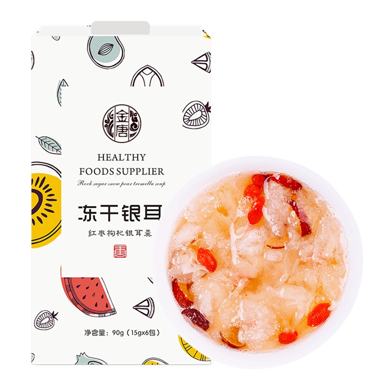 金唐(KTANG) 冻干银耳羹(红枣枸杞银耳羹)90g 免煮冲饮