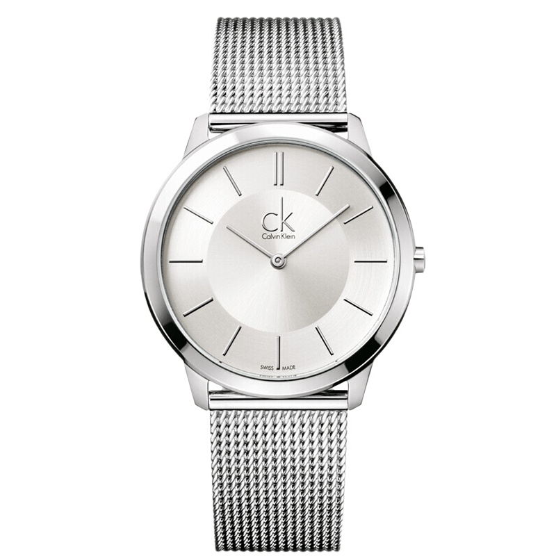 CK手表男表 男士手表米兰编织钢表皮带石英表K3M21126