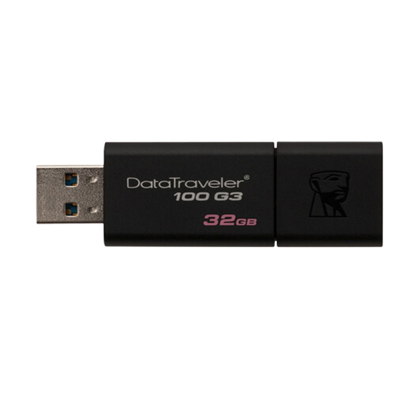金士顿(Kingston) 32GB USB3.0 U盘 DT100G3 黑色 滑盖设计