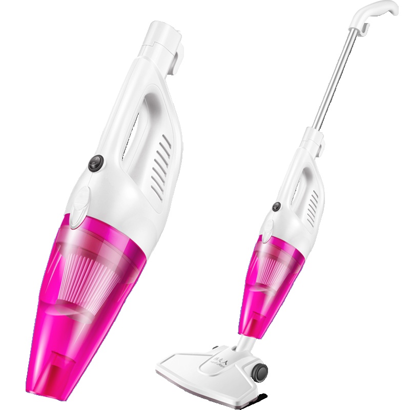 韩夫人吸尘器LF-07A 红色+九件套+2个过滤芯一机两用手持+推杆加大地刷强力除尘二合一 超静音 地毯地板瓷砖多用