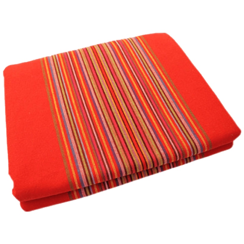 家柏饰(CORATED)清理棉山东手工老粗布床单双人单人床单条纹 加厚整幅2*2.米