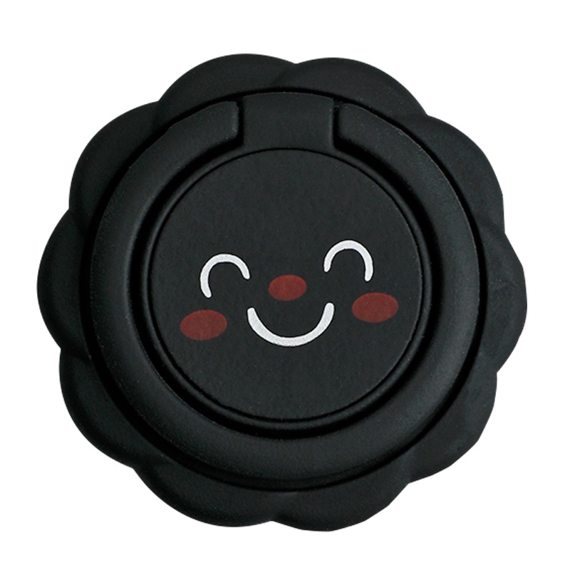 DBUE 手机座指环 桌面多功能支架 追剧刷综艺抖音支撑创意超薄iphone12Pro 华为手机拉环扣可爱笑脸款抹茶绿