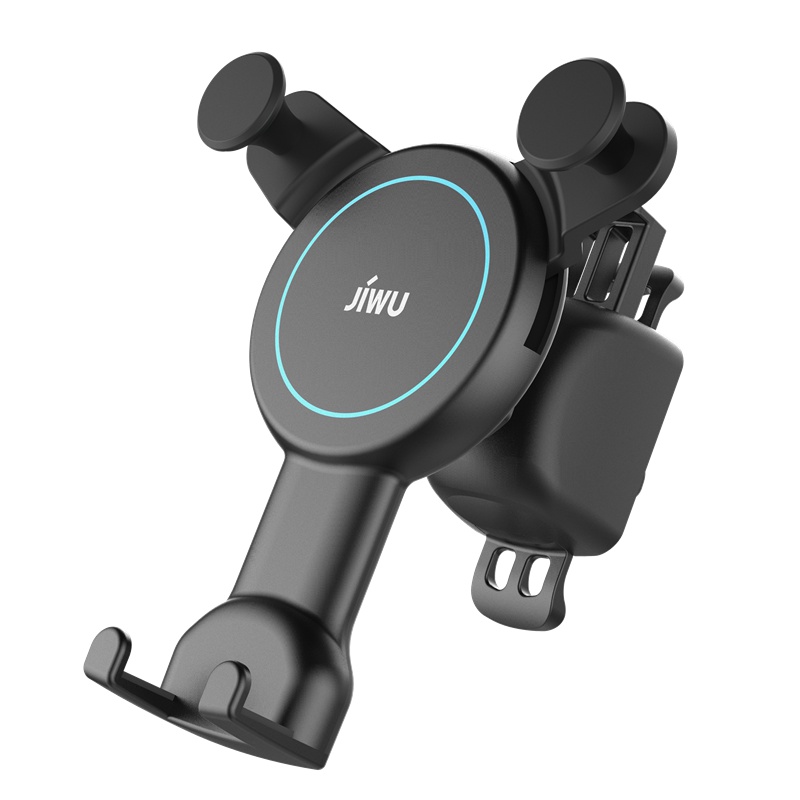 苏宁极物 车载手机支架 车载支架 卡扣式出风口支架 适配多种手机型号 黑色 PC-ABS