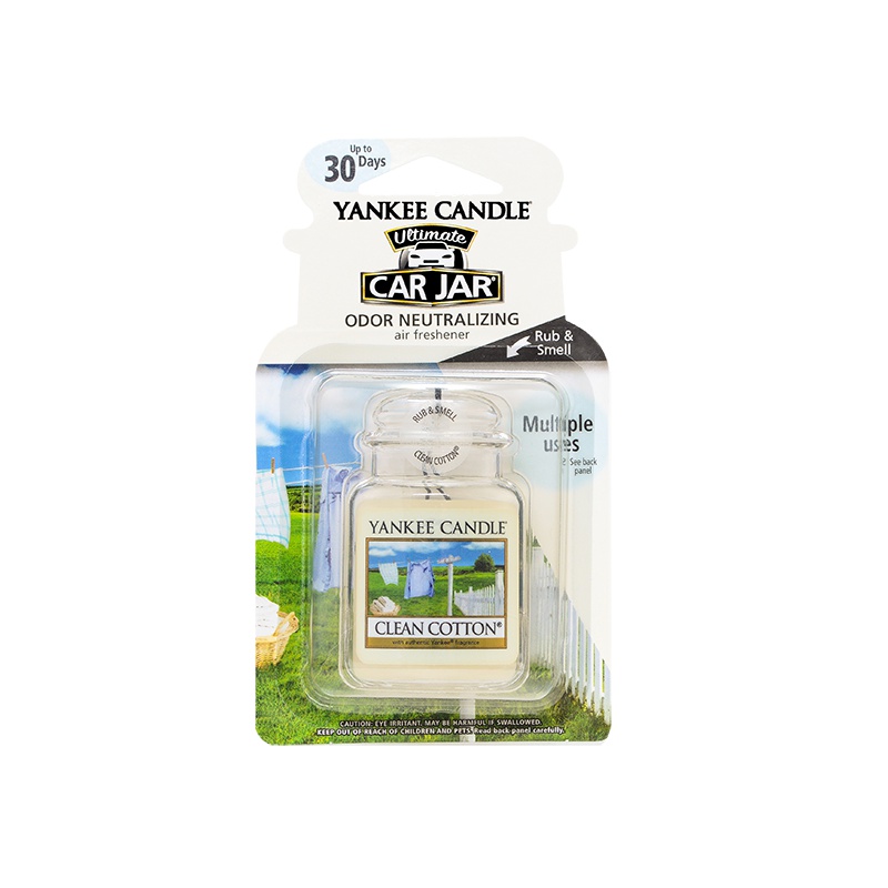 yankee candle扬基进口香薰固体车载挂饰香氛汽车香膏芳香车卡净棉 净重30g