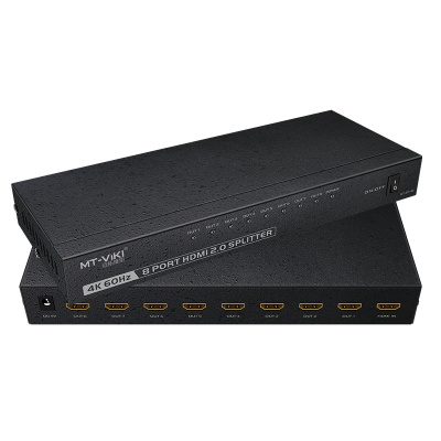 迈拓维矩MT-SP148 hdmi分配器1进8出3D高清4K 60hz音视频一分八分频共享器hdmi2.0版