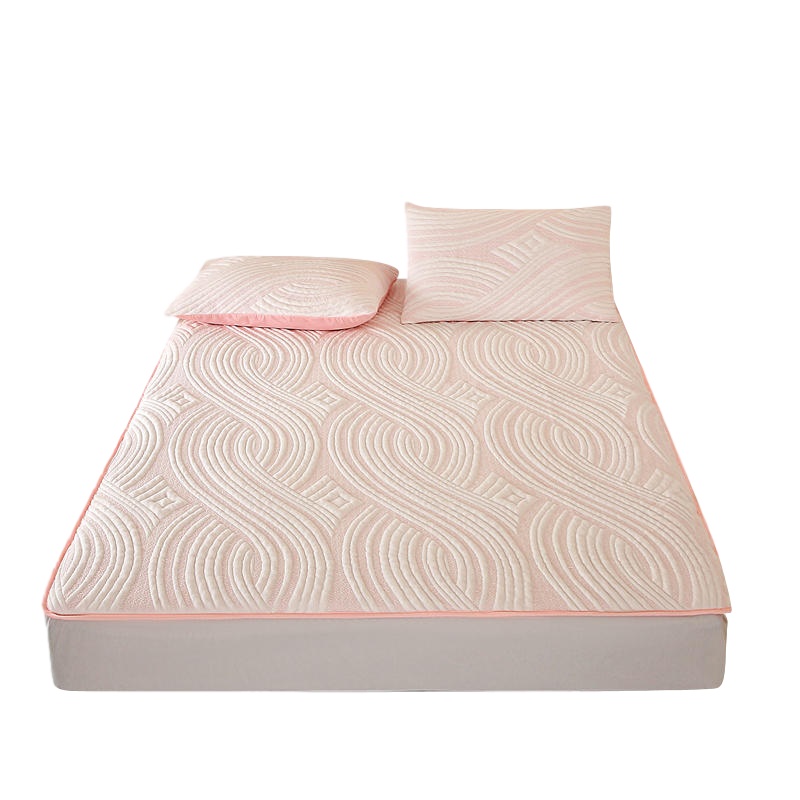 绘窝(HuiWo)家纺 针织夹棉床笠防水床笠床罩隔尿透气婴儿纯棉床垫简约保护套防尘罩