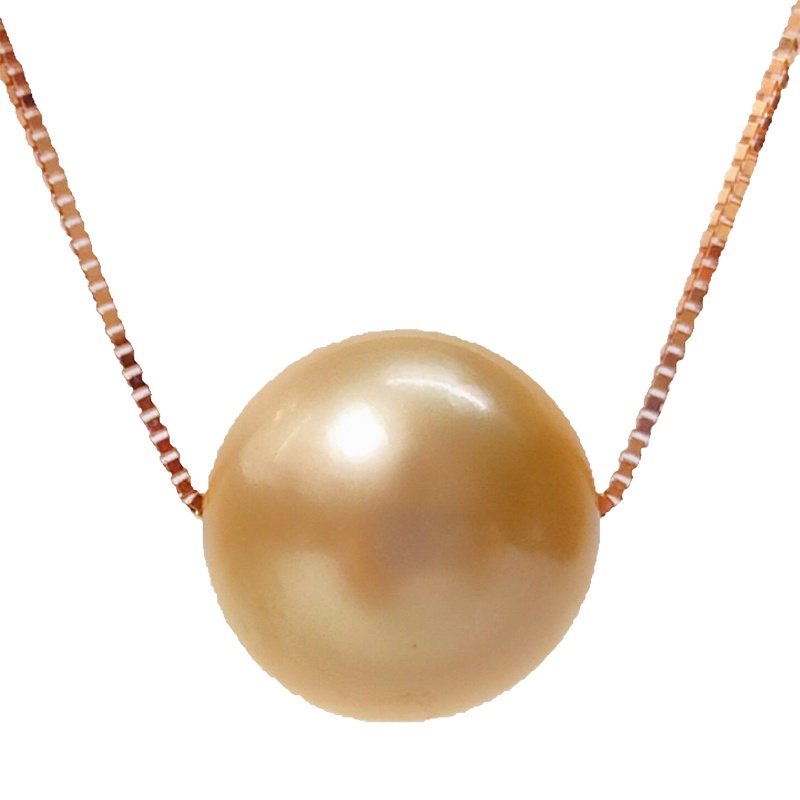 缘源珠宝 唯爱珍珠套链 天然海水珍珠吊坠 经典时尚款自戴送人简单大方