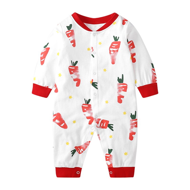 贝吻 婴儿衣服连体衣秋长袖新生儿宝宝爬服哈衣初生儿满月服四季款 B6220