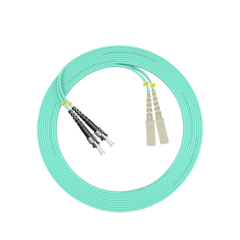 千天(QANTOP)光纤跳线 电信级光纤熔接收发器尾纤 光端机适用 ST-SC多模双芯OM4-QT-GXTX404