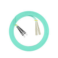 千天(QANTOP)光纤跳线 电信级光纤熔接收发器尾纤 光端机适用 ST-SC多模双芯OM4-QT-GXTX404