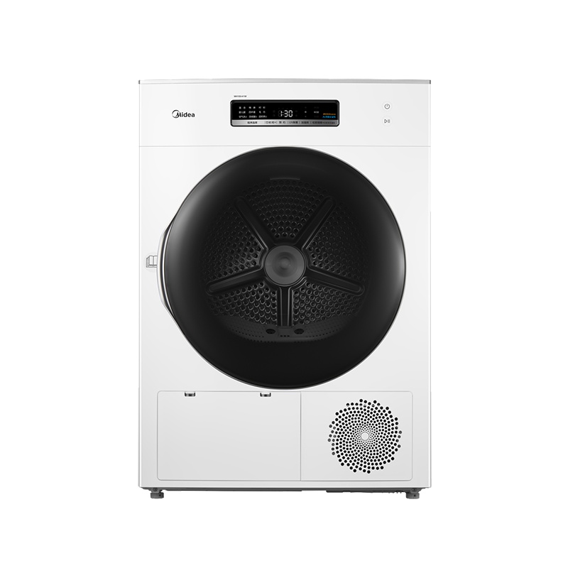 美的 Midea 10公斤干衣机烘干机家用 健康烘干 热泵式 WIFI智能 衣干即停MH100-H1W