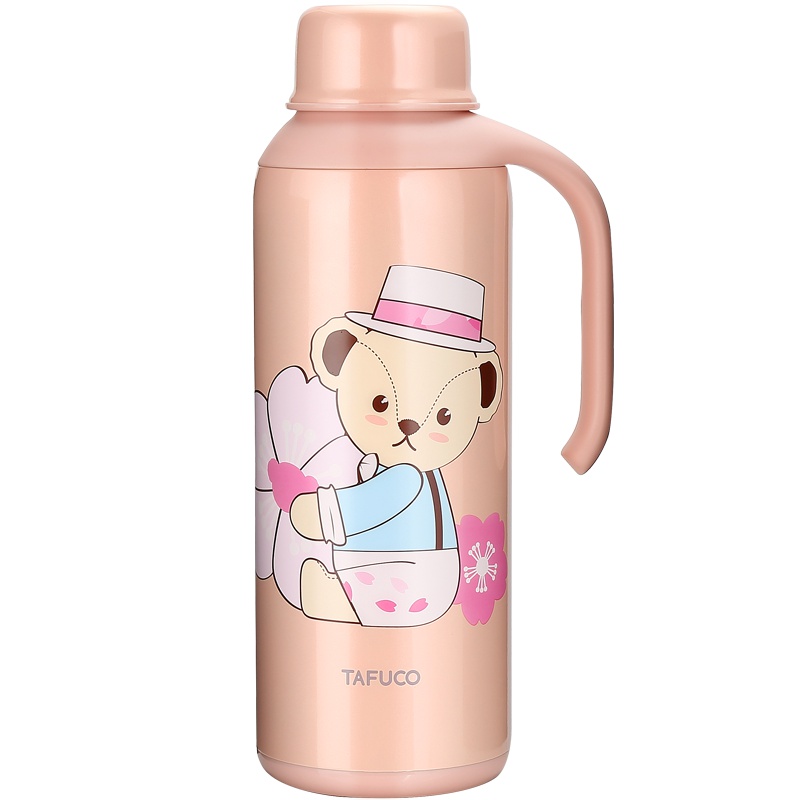 日本泰福高(TAFUCO)304不锈钢大容量真空保温壶泰迪珍藏可爱暖水瓶日本热水瓶
