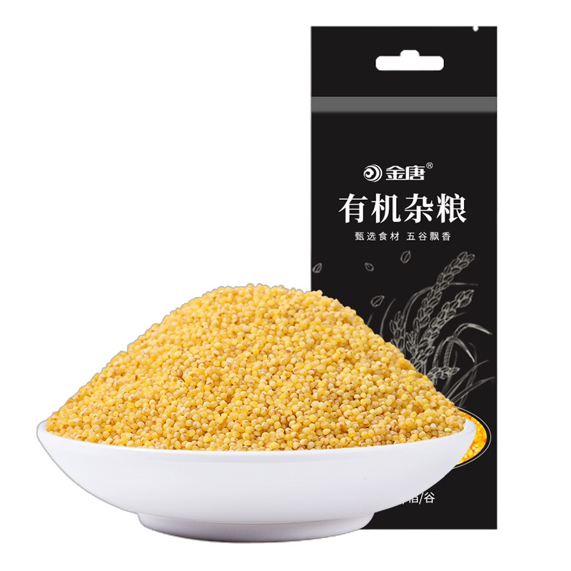 金唐 有机黄小米(月子米 小米粥 杂粮 粥米伴侣 大米搭档)500g*2