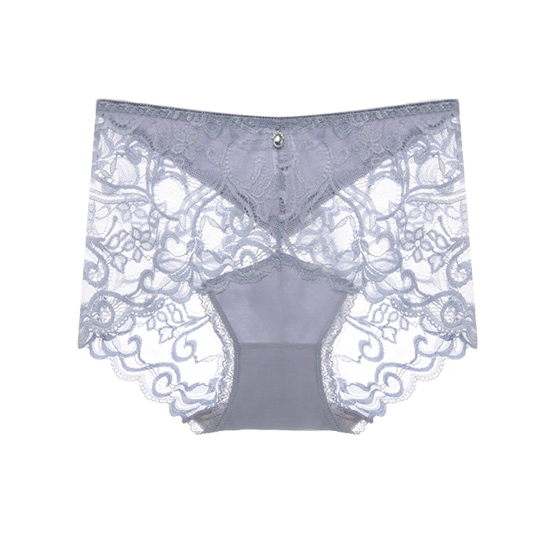 猫人[3条装]蕾丝中腰女士内裤贴身提臀收腹透气女士内裤