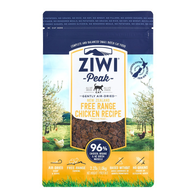 巅峰Ziwi Peak风干土鸡肉配方猫粮1kg新西兰进口风干肉粮猫粮