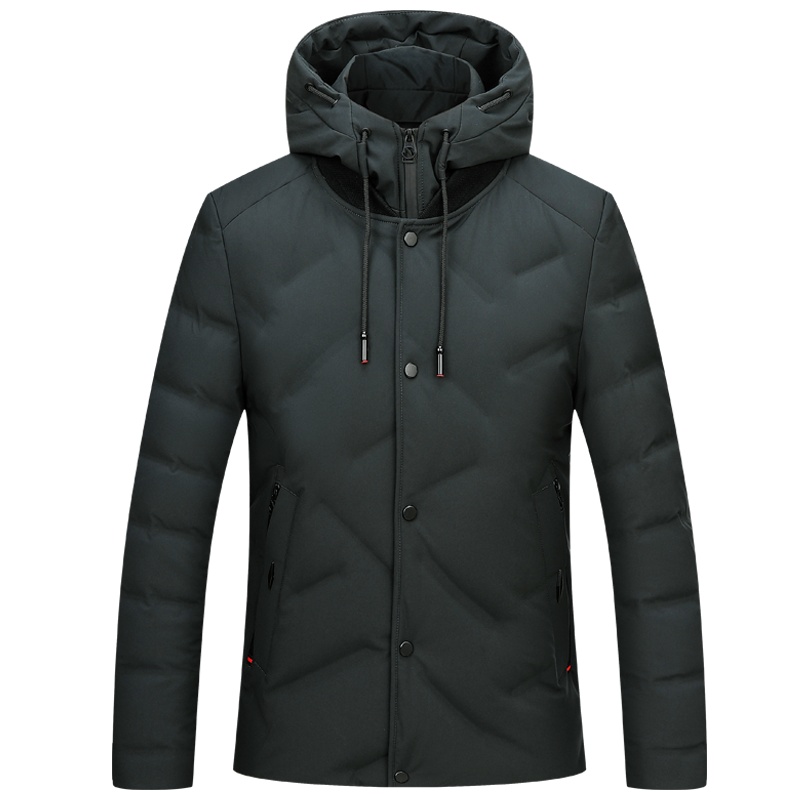 HODO红豆男装 男士羽绒服 冬季可脱卸连帽短款保暖羽绒服外套