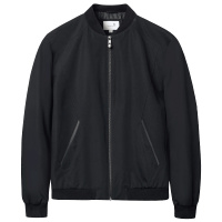 特卖清仓/与狼共舞男装秋季纯色修身时尚外套棒球领夹克男DZ