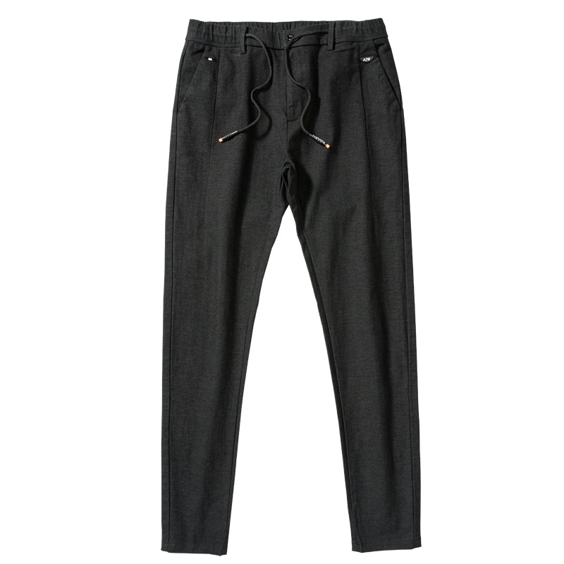 LEEVIRHINO2021秋季新款中老年高腰深裆商务男士西裤宽松直筒裤免烫男士休闲裤男装弹力加大码爸爸装长裤胖子男裤