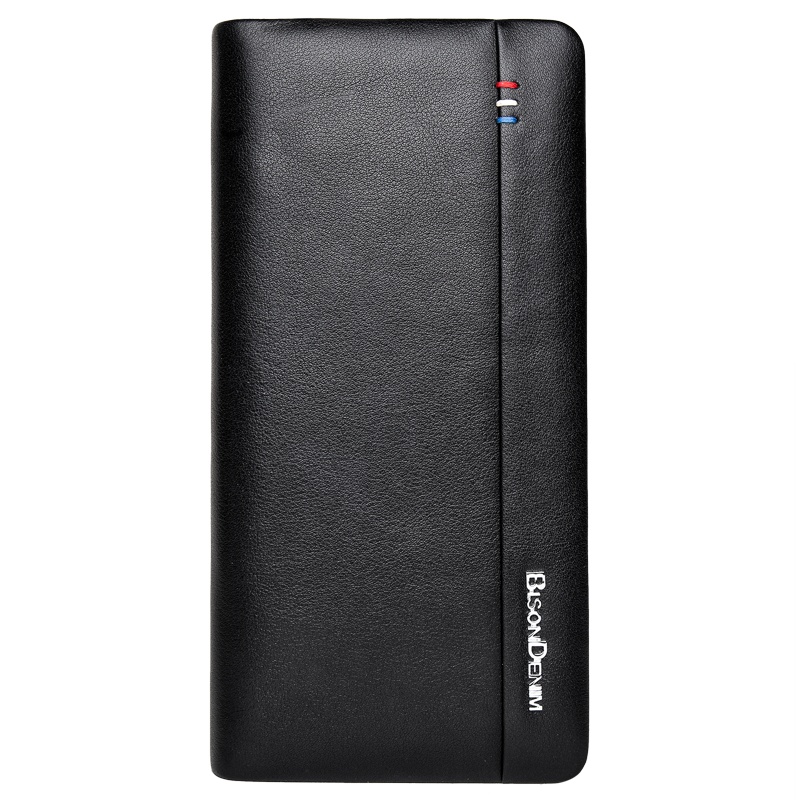 美洲野牛 真皮男士长款钱包拉链钱夹大容量手包软皮头层牛皮手机包