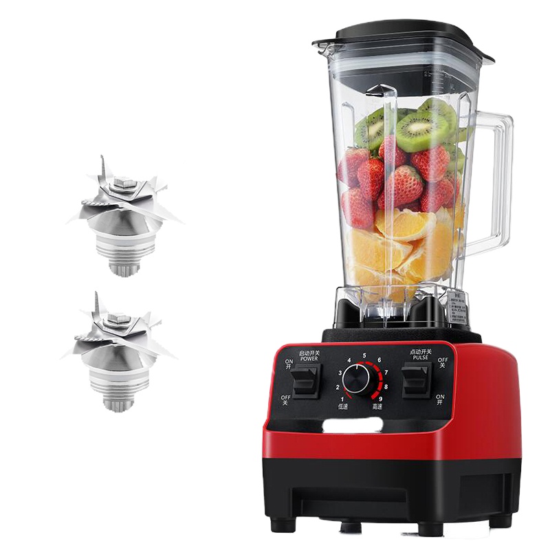榨汁机黄金蛋家用水果小型打果蔬料多功能理豆浆破壁搅拌炸汁果汁机 中国红(双刀头款)