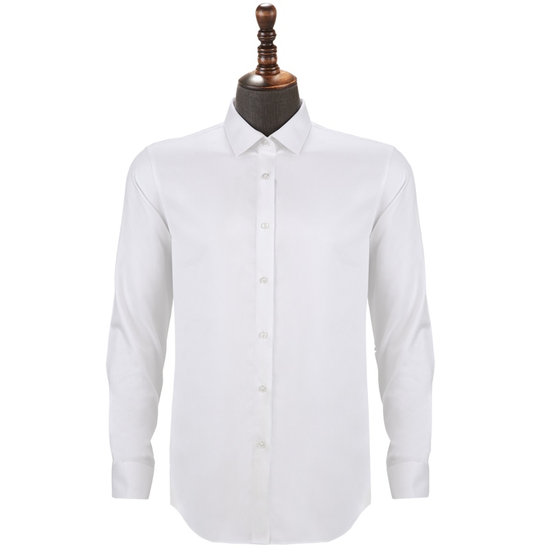 依文男装商务免烫白衬衫男长袖纯棉中年上班衬衣网红很仙的衬衫EC770361001