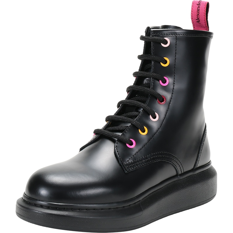 ALEXANDER MCQUEEN 亚历山大·麦昆 女士 皮革系带靴子短靴 586394 WHX5L