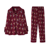 安之伴纯棉针织印花长袖情侣套装81931711635DIM