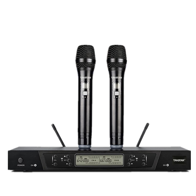 得胜 学校单位专用工程 无线话筒一拖二 100米超长距离手持麦 UHF自动对频专业演出话筒麦克风德胜G505