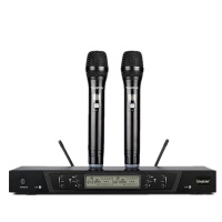 得胜 学校单位专用工程 无线话筒一拖二 100米超长距离手持麦 UHF自动对频专业演出话筒麦克风德胜G505