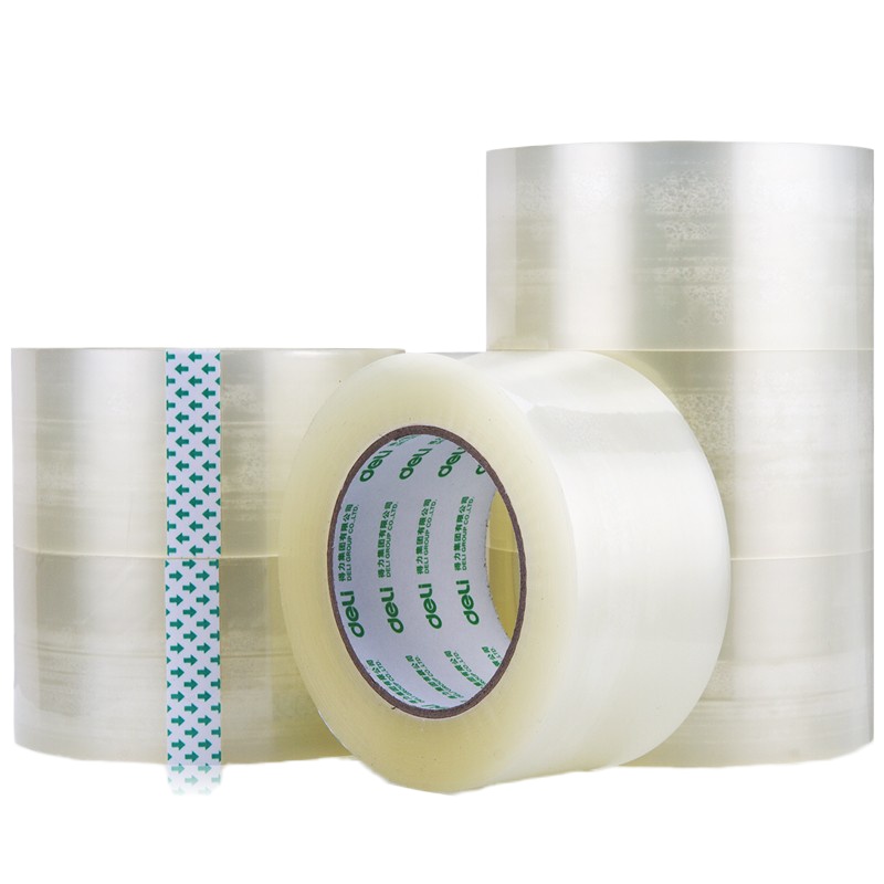 得力(deli)企业定制 33196透明胶带 宽胶带封箱带批发封口胶布大卷胶带 (60mm*150m) 20卷