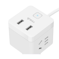 公牛(bull) 小魔方USB插座UUB122 2位+2USB 1.5米(L)
