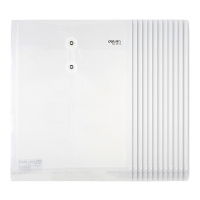 得力(deli)5511文件袋A4档案袋透明资料袋保护袋公文袋办公用品白色10个装 5511/白色/10个