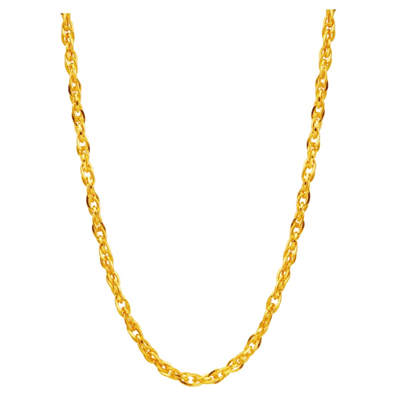 周大福珠宝首饰足金黄金项链素链计价（足金工费168元）F172893