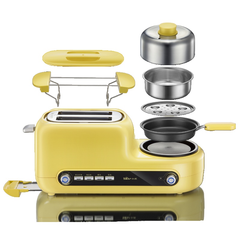 小熊(Bear)煮蛋器 ZDQ-D05Z2 一体多功能家用早餐机 全自动多士炉 吐司煎蛋单层蒸蛋烤面包机