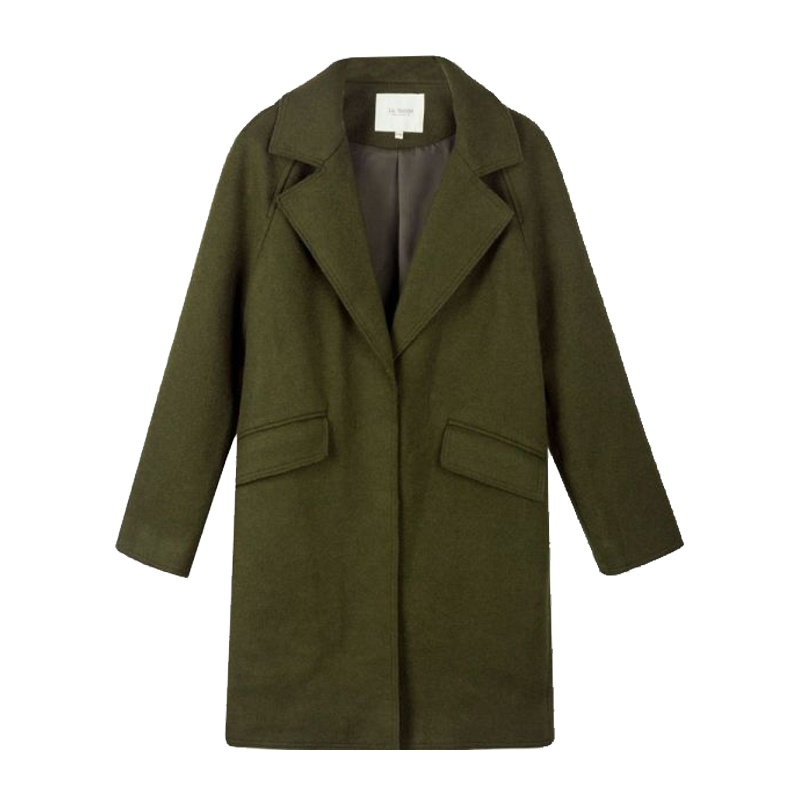 拉贝缇羊毛大衣冬季新款女呢子大衣女韩版学生中长款修身60007028