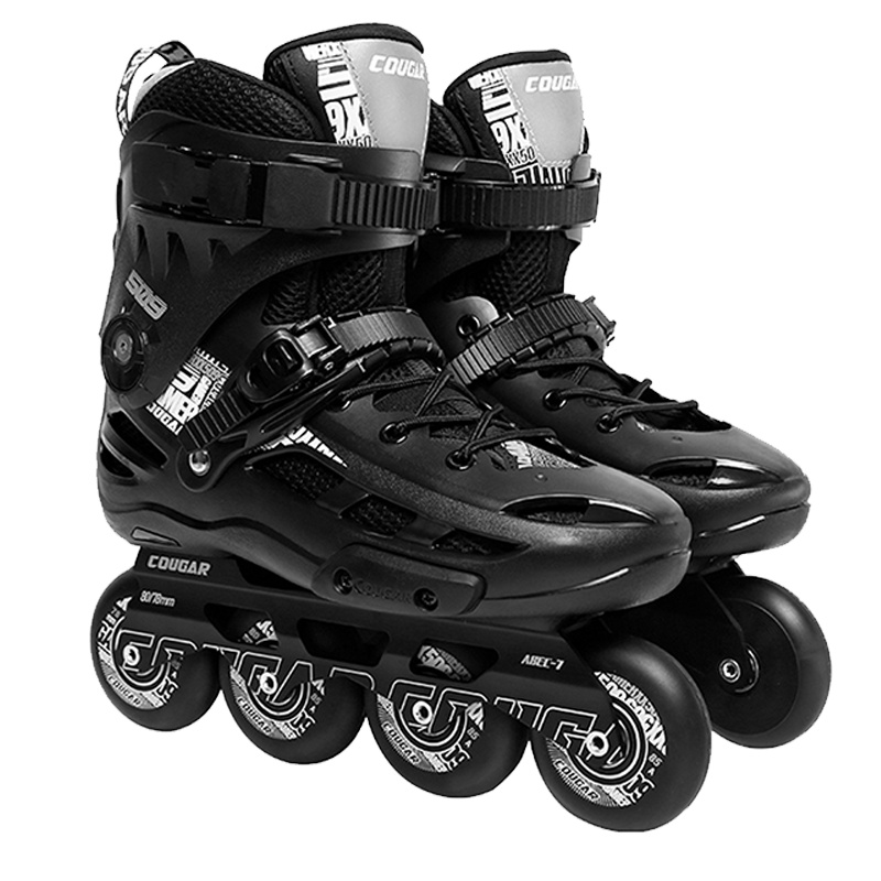 美洲狮成人溜冰鞋大学生社团直排轮专业花式平花鞋成年男女旱冰鞋
