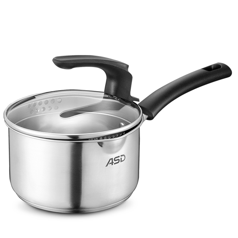 爱仕达（ASD)锅具 304不锈钢奶锅16CM 泡面煮奶小锅 加厚复底电磁炉通用 LG1916
