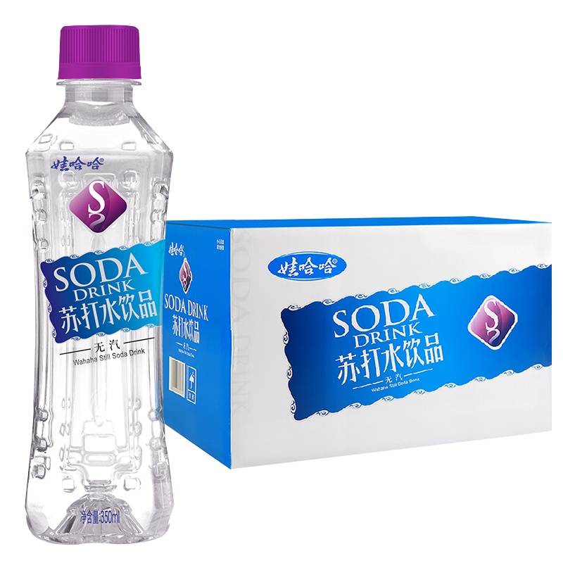 娃哈哈无汽苏打水饮品 350ml*12/箱 整箱装 无味原味