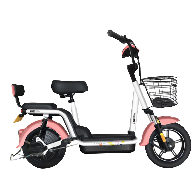 新日(Sunra)电动车 新国标小多奇电动自行车 可提取锂电真空胎 成人电瓶车 男女式中小型助力踏板车 珊瑚亮橘/流云白